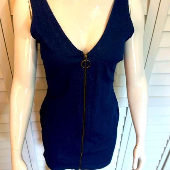 NWT DEREK HEART DENIM SLEEVELESS DRESS SIZE M - Picture 3 of 13